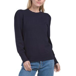 MARLED Navy Puff Shoulder Sweater